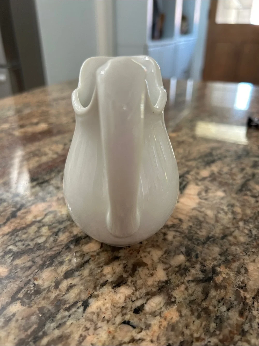 JACKSON Vintage White Ceramic Scalloped Creamer Pitcher